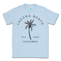 Dusty Blue retro cool laguna beach california palm tree unique novelty sweatshirt Classic Tee - linhVisuals