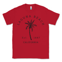 Red retro cool laguna beach california palm tree unique novelty sweatshirt Classic Tee - linhVisuals