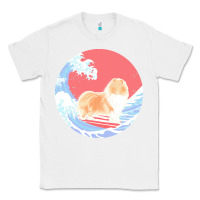 White rough collie t  shirt rough collie gifts   ocean waves surfing rough c Classic Tee - linhVisuals