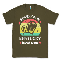 Army Green someone in kentucky loves me t  shirt someone in kentucky loves me fun Classic Tee - linhVisuals