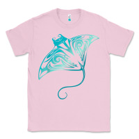 Bubblegum Pink hawaii tribal manta ray hawaiian shirt shark lover t shirt Classic Tee - linhVisuals