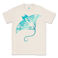 Natural hawaii tribal manta ray hawaiian shirt shark lover t shirt Classic Tee - linhVisuals