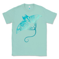Seafoam hawaii tribal manta ray hawaiian shirt shark lover t shirt Classic Tee - linhVisuals