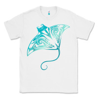 White hawaii tribal manta ray hawaiian shirt shark lover t shirt Classic Tee - linhVisuals