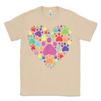 Mushroom heart paw print dog cat lover valentines day t shirt Classic Tee - linhVisuals