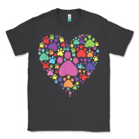 Smoke heart paw print dog cat lover valentines day t shirt Classic Tee - linhVisuals