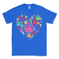 True Royal heart paw print dog cat lover valentines day t shirt Classic Tee - linhVisuals