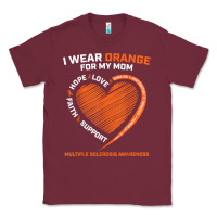 Burgundy i wear orange for my mom ms multiple sclerosis awareness t shirt Classic Tee - linhVisuals