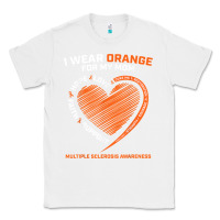White i wear orange for my mom ms multiple sclerosis awareness t shirt Classic Tee - linhVisuals