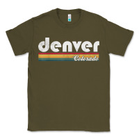 Army Green denver colorado vintage 70's 80's retro style men women t shirt Classic Tee - linhVisuals