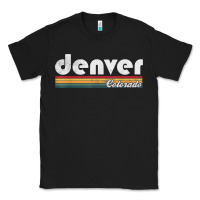 Black denver colorado vintage 70's 80's retro style men women t shirt Classic Tee - linhVisuals