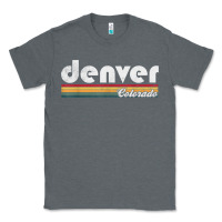 Charcoal Heather denver colorado vintage 70's 80's retro style men women t shirt Classic Tee - linhVisuals