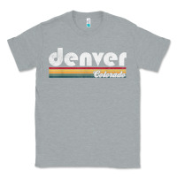 Heather Grey denver colorado vintage 70's 80's retro style men women t shirt Classic Tee - linhVisuals