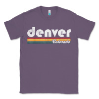 Lavender denver colorado vintage 70's 80's retro style men women t shirt Classic Tee - linhVisuals