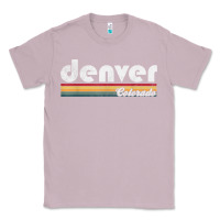 Lilac denver colorado vintage 70's 80's retro style men women t shirt Classic Tee - linhVisuals