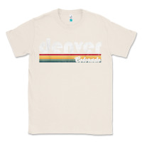 Natural denver colorado vintage 70's 80's retro style men women t shirt Classic Tee - linhVisuals