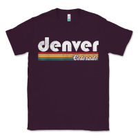 Plum denver colorado vintage 70's 80's retro style men women t shirt Classic Tee - linhVisuals