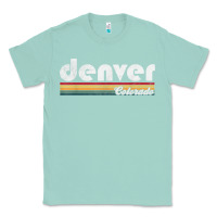 Seafoam denver colorado vintage 70's 80's retro style men women t shirt Classic Tee - linhVisuals