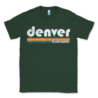 Sports Green denver colorado vintage 70's 80's retro style men women t shirt Classic Tee - linhVisuals