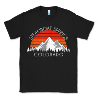 Black retro vintage steamboat springs colorado distressed t shirt Classic Tee - linhVisuals