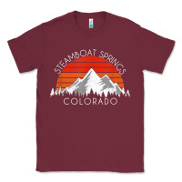 Burgundy retro vintage steamboat springs colorado distressed t shirt Classic Tee - linhVisuals