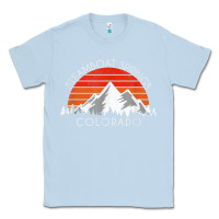 Dusty Blue retro vintage steamboat springs colorado distressed t shirt Classic Tee - linhVisuals