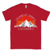 Red retro vintage steamboat springs colorado distressed t shirt Classic Tee - linhVisuals