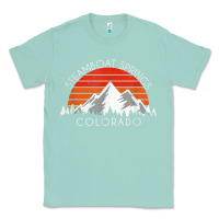 Seafoam retro vintage steamboat springs colorado distressed t shirt Classic Tee - linhVisuals