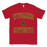 Red kids wyoming cowboys apparel gameday arch over cowboys t shirt Classic Tee - linhVisuals