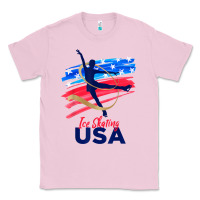 Bubblegum Pink ice skating dance support the team tshirt usa flag t shirt Classic Tee - linhVisuals