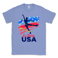 Colony Blue ice skating dance support the team tshirt usa flag t shirt Classic Tee - linhVisuals