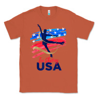 Ice Skating Dance Support The Team Tshirt Usa Flag T Shirt Classic Tee | Teevron