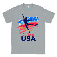 Heather Grey ice skating dance support the team tshirt usa flag t shirt Classic Tee - linhVisuals