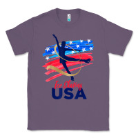 Lavender ice skating dance support the team tshirt usa flag t shirt Classic Tee - linhVisuals