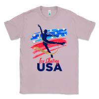 Lilac ice skating dance support the team tshirt usa flag t shirt Classic Tee - linhVisuals