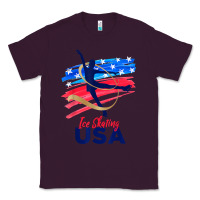 Plum ice skating dance support the team tshirt usa flag t shirt Classic Tee - linhVisuals