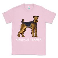 Bubblegum Pink airedale terrier crazy dog lover sweatshirt Classic Tee - linhVisuals