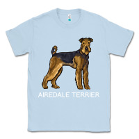 Dusty Blue airedale terrier crazy dog lover sweatshirt Classic Tee - linhVisuals