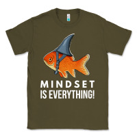 Army Green mindset motivational quote cute goldfish shark fish t shirt Classic Tee - linhVisuals