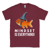 Burgundy mindset motivational quote cute goldfish shark fish t shirt Classic Tee - linhVisuals