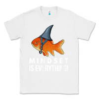White mindset motivational quote cute goldfish shark fish t shirt Classic Tee - linhVisuals