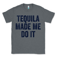 Charcoal Heather womens tequila made me do it tank tops for women summer drinking tank Classic Tee - linhVisuals