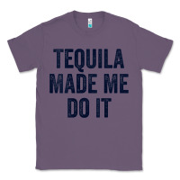 Lavender womens tequila made me do it tank tops for women summer drinking tank Classic Tee - linhVisuals