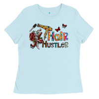 Baby Blue hair hustler 2 Ladies Tee - SublimationCraftShop