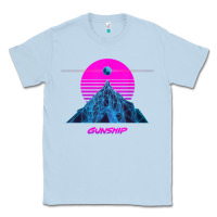Dusty Blue pink sun   official gunship t shirt Classic Tee - linhVisuals