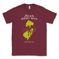 Burgundy home of the jersey devil   new jersey, usa t shirt Classic Tee - linhVisuals