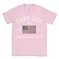 Bubblegum Pink cape cod massachusetts american flag usa travel vintage pullover hoodi Classic Tee - linhVisuals