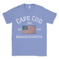 Colony Blue cape cod massachusetts american flag usa travel vintage pullover hoodi Classic Tee - linhVisuals