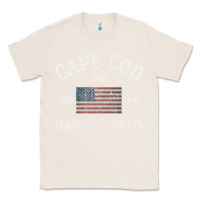 Natural cape cod massachusetts american flag usa travel vintage pullover hoodi Classic Tee - linhVisuals
