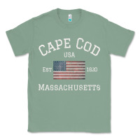 Sage cape cod massachusetts american flag usa travel vintage pullover hoodi Classic Tee - linhVisuals